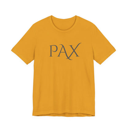 PAX Minimalist Graphic Tee — Classic Latin 'PAX' Peace Shirt