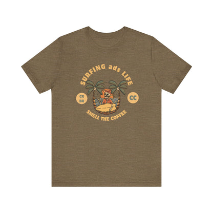 Surfing Life Short Sleeve Tee - Perfect Beachwear, Casual Outing Top, Summer Vibe Shirt, Gift for Surf Lovers, Comfy Everyday Wear