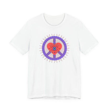 Heart Peace T-Shirt — Retro Love Eye Graphic Tee