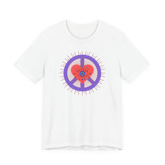 Heart Peace T-Shirt — Retro Love Eye Graphic Tee