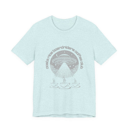 Unisex Coffee Club Tee, Relaxed Vibe Shirt, Great for Coffee Lovers, Gift for Holidays, Casual Wear, Coffee Shop Style