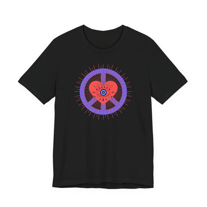 Heart Peace T-Shirt — Retro Love Eye Graphic Tee