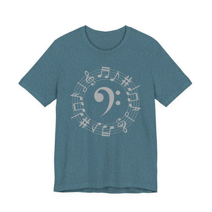 Music Note Unisex Jersey Tee, Musical Gift, Music Lover Shirt, Perfect for Concerts, Music Festivals, Unique Music Tee, Birthday Gift