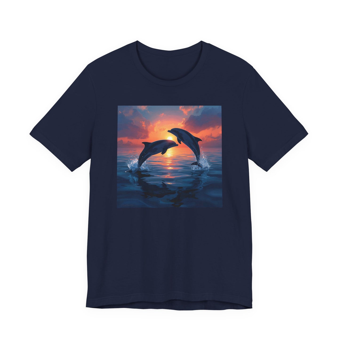 Dolphin Sunset Tee — Ocean Sunset Dolphins Graphic T-Shirt