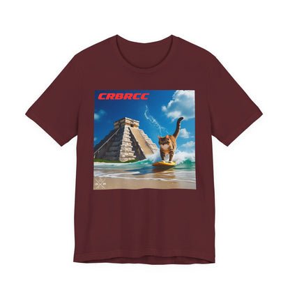Surfer Cat Tee, Funny Cat Shirt, Summer Vibes T-Shirt, Beach Lover Gift, Cute Pet Apparel