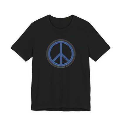 Peace Symbol T-Shirt — Blue Peace Sign Graphic Tee