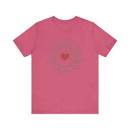Heart Mandala Unisex Jersey Tee,