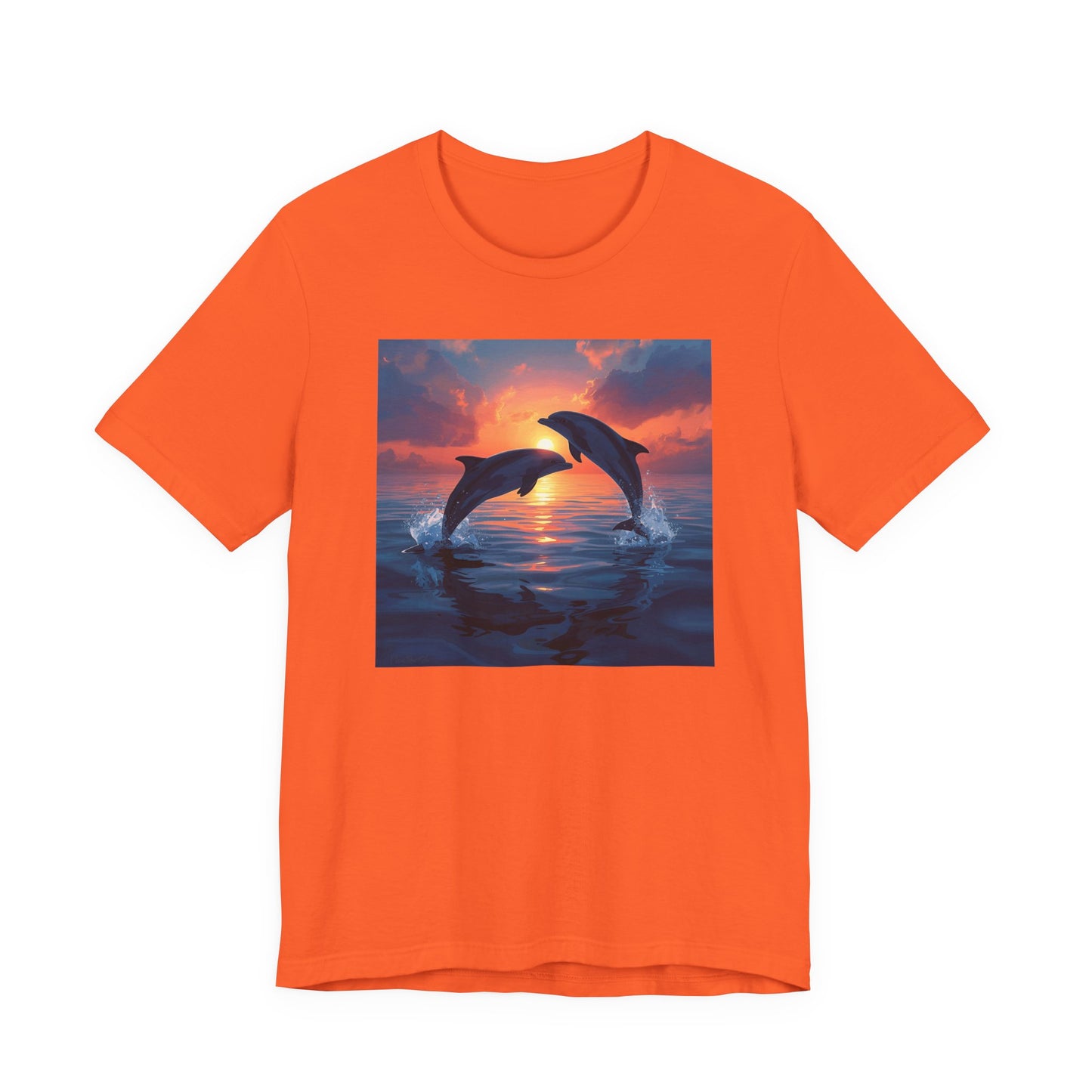 Dolphin Sunset Tee — Ocean Sunset Dolphins Graphic T-Shirt