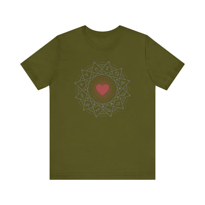 Heart Mandala Unisex Jersey Tee,