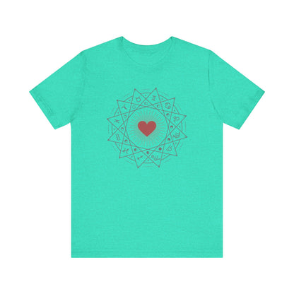 Heart Mandala Unisex Jersey Tee,