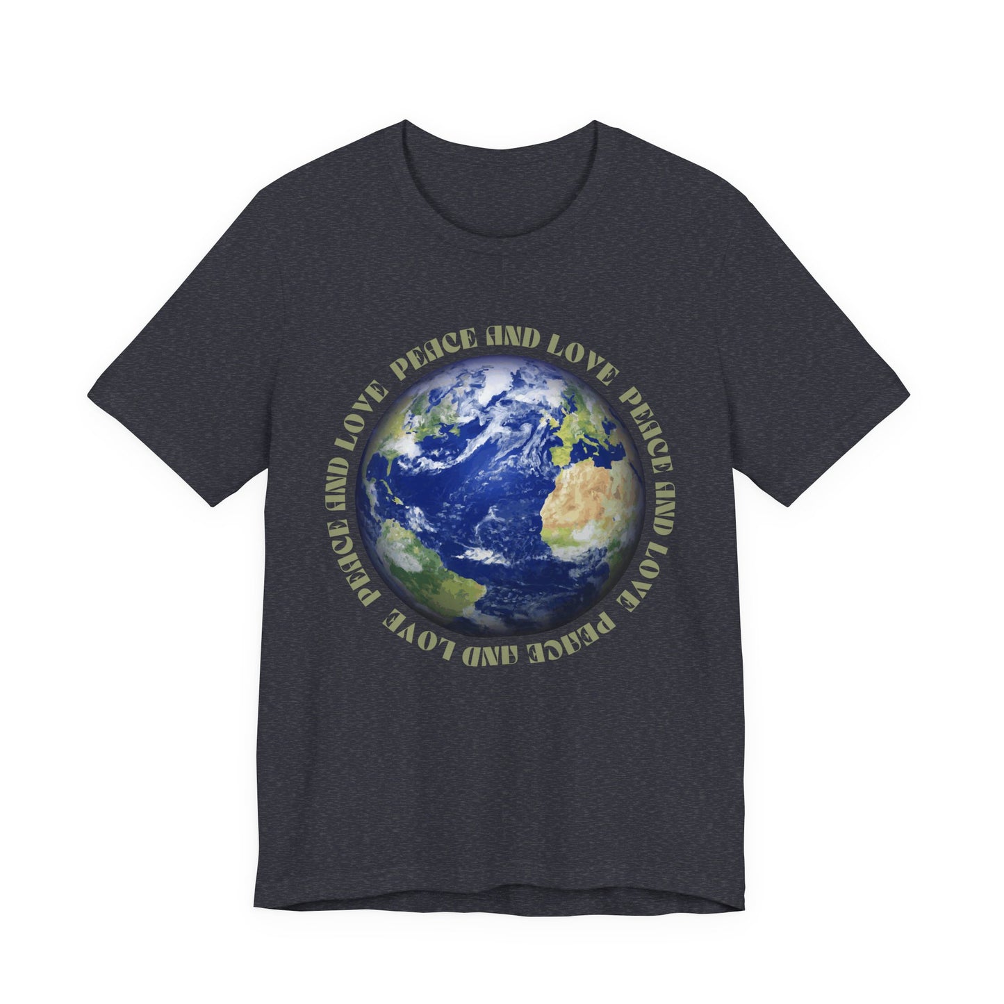 Earth Peace & Love Tee — Globe Graphic T-Shirt