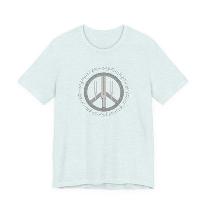 Peace Symbol T‑Shirt — Vintage Gray Peace Sign Graphic Tee