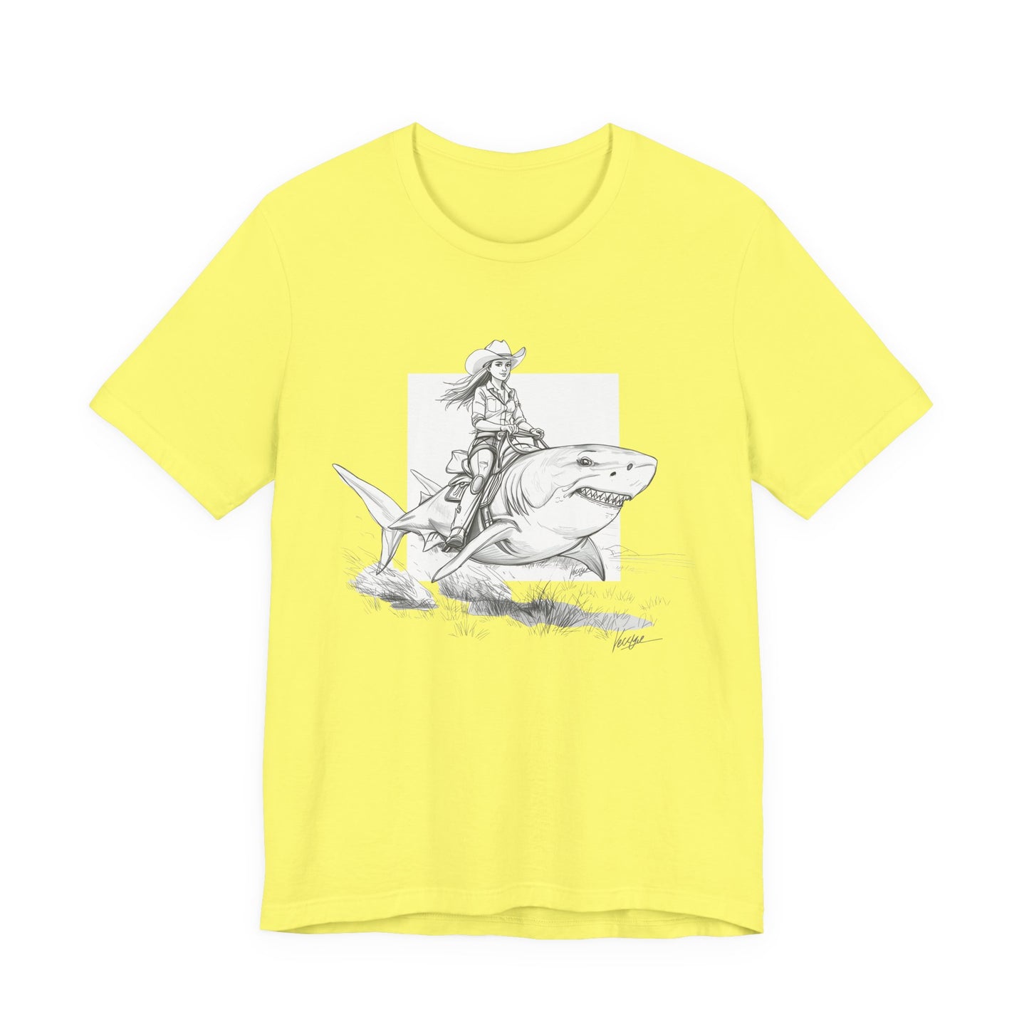 Shark Rider Sketch T-Shirt