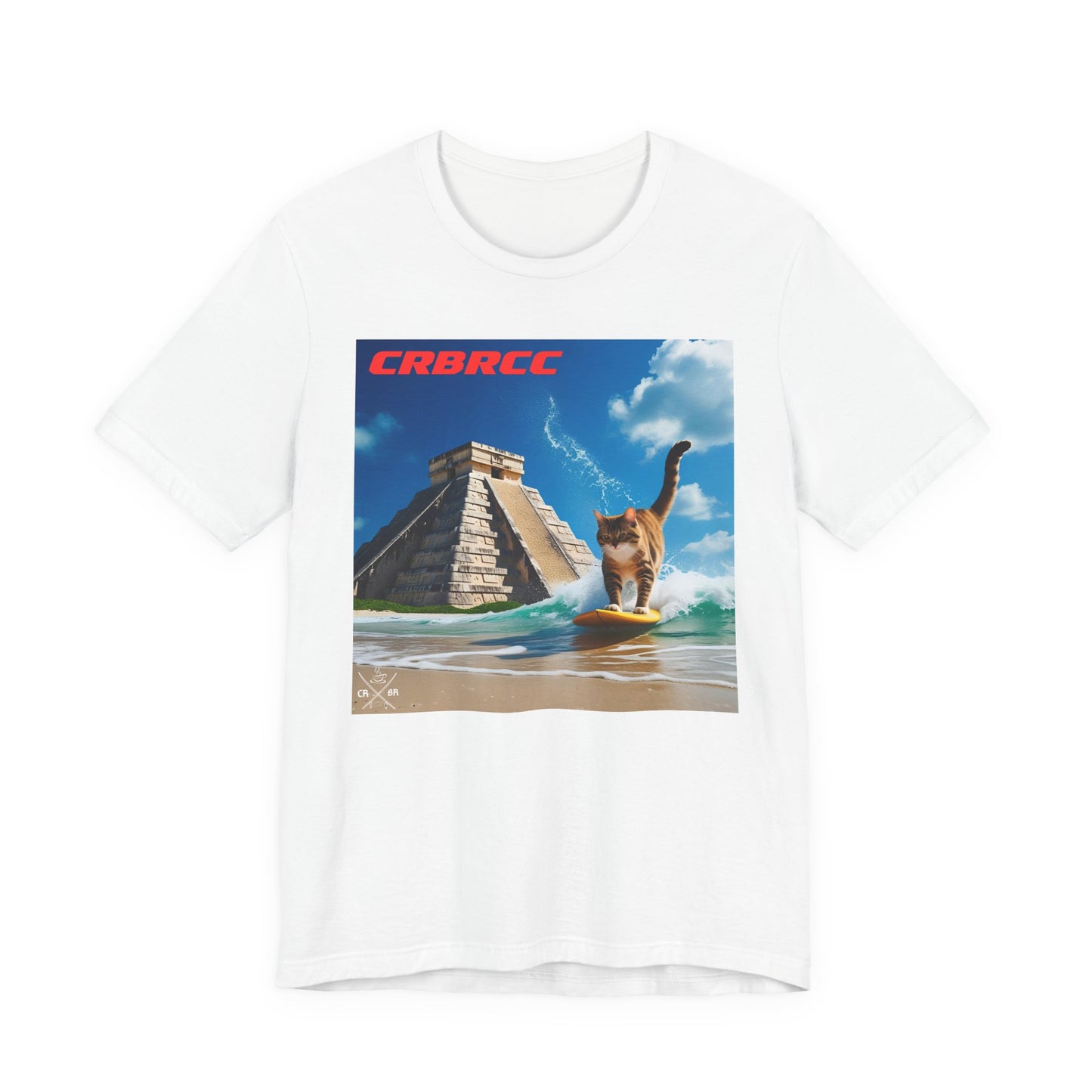 Surfer Cat Tee, Funny Cat Shirt, Summer Vibes T-Shirt, Beach Lover Gift, Cute Pet Apparel
