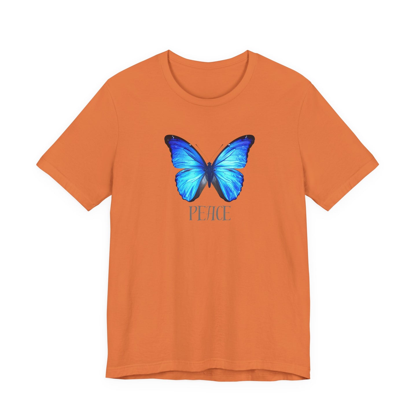 Peace Blue Butterfly Tee — Inspirational Graphic T‑Shirt