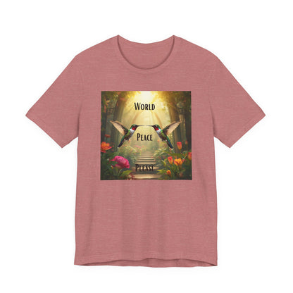World Peace Hummingbird T-Shirt — Inspirational Nature Graphic Tee