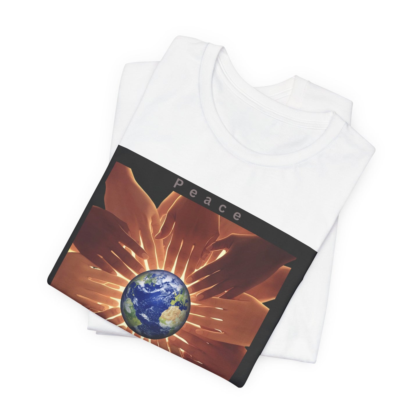 Peace Please T‑Shirt — Earth and Helping Hands Graphic Tee