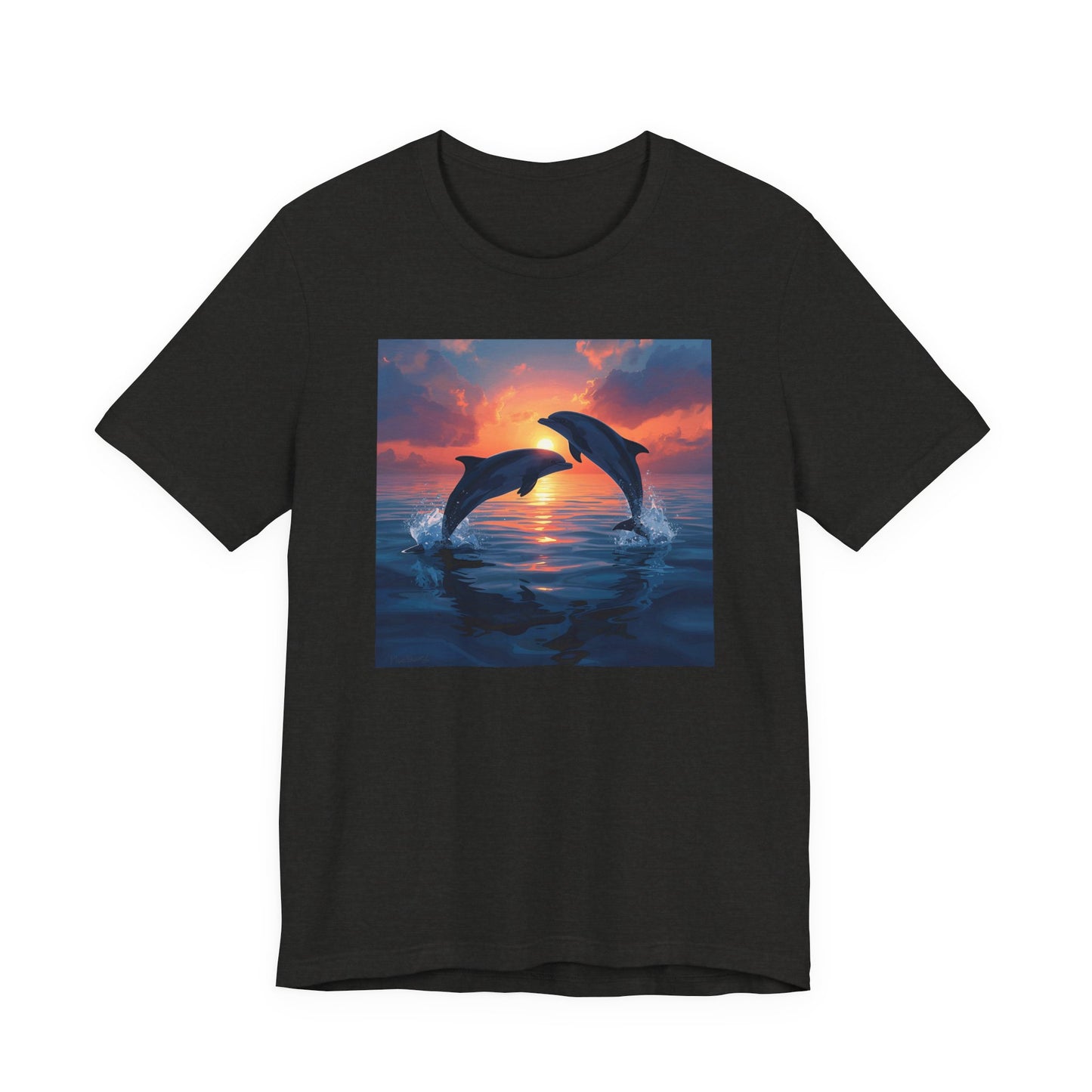 Dolphin Sunset Tee — Ocean Sunset Dolphins Graphic T-Shirt