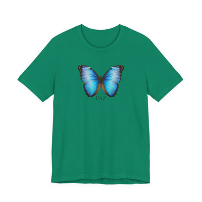 Blue Butterfly Tee — 'TAZ' Graphic Short Sleeve T-Shirt