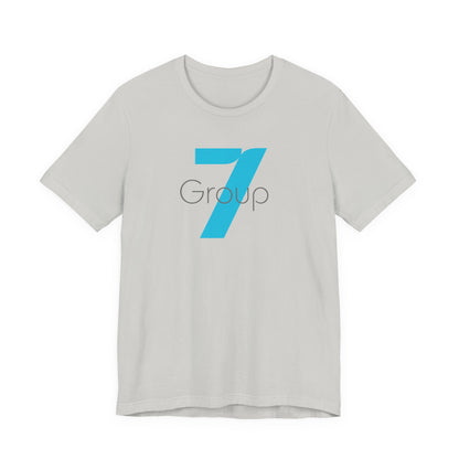 7 Group Logo Tee — Minimalist Blue Number 7 Shirt