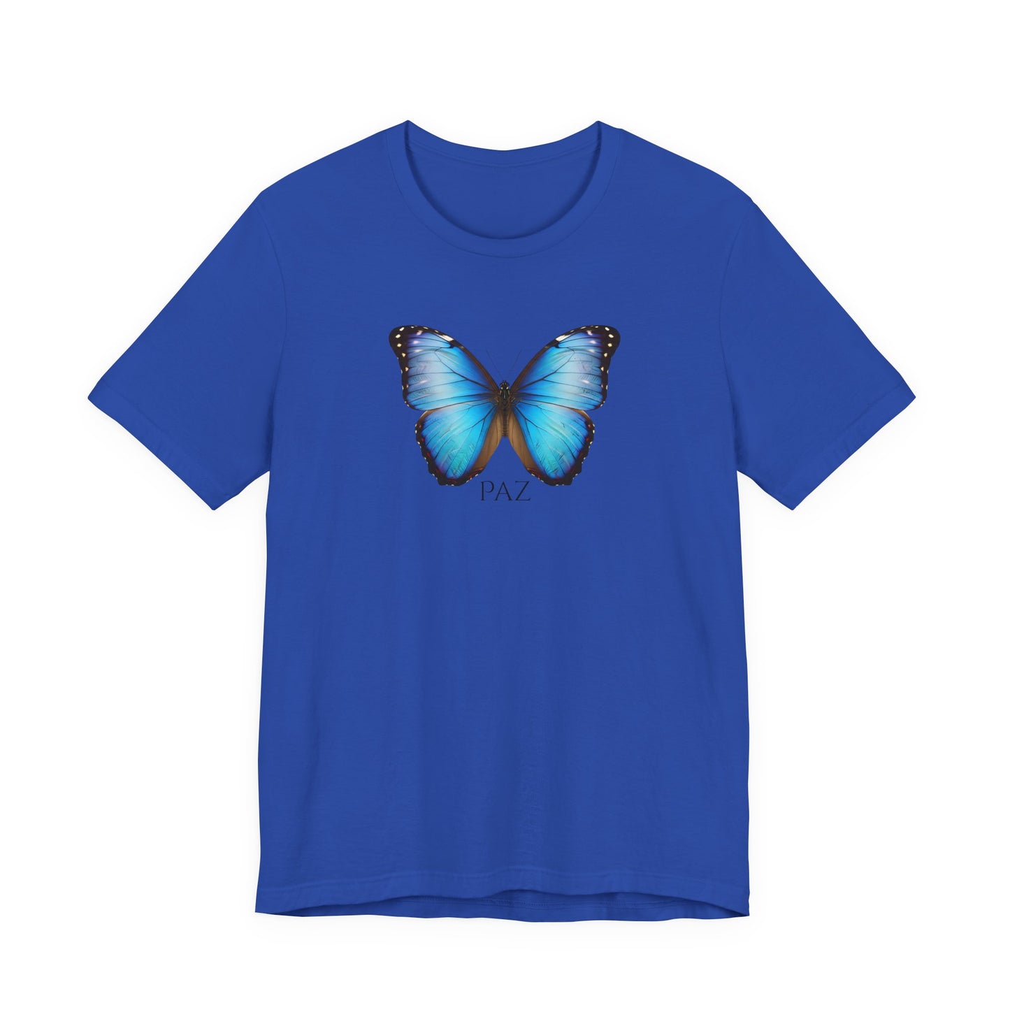 Blue Butterfly Tee — 'TAZ' Graphic Short Sleeve T-Shirt