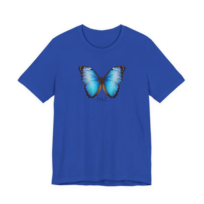 Blue Butterfly Tee — 'TAZ' Graphic Short Sleeve T-Shirt