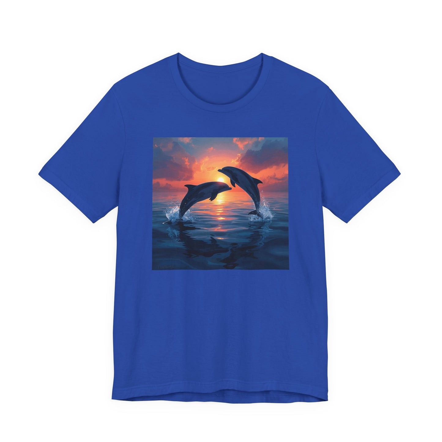 Dolphin Sunset Tee — Ocean Sunset Dolphins Graphic T-Shirt
