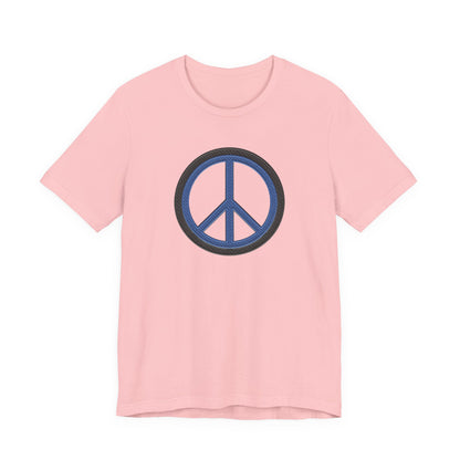 Peace Symbol T-Shirt — Blue Peace Sign Graphic Tee
