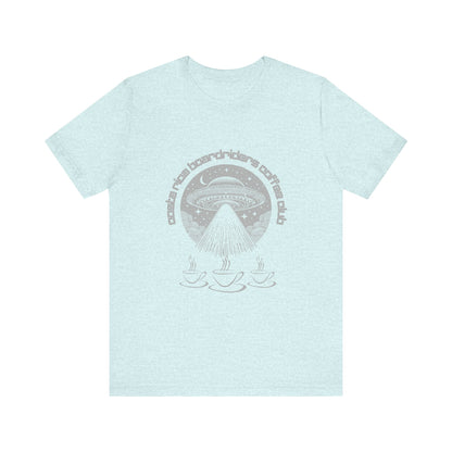 Unisex Coffee Club Tee, Relaxed Vibe Shirt, Great for Coffee Lovers, Gift for Holidays, Casual Wear, Coffee Shop Style