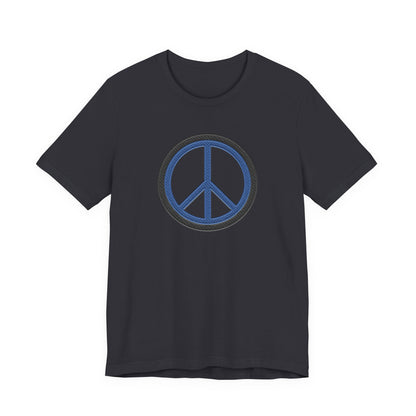 Peace Symbol T-Shirt — Blue Peace Sign Graphic Tee