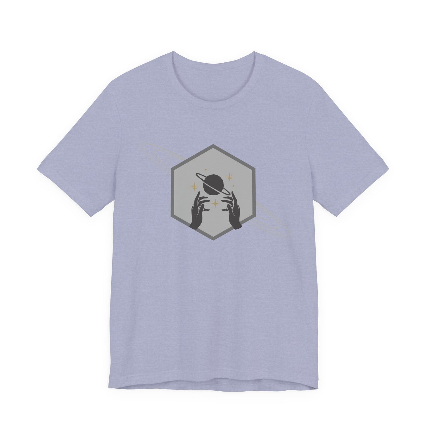 Saturn hexagram unisex tee shirt