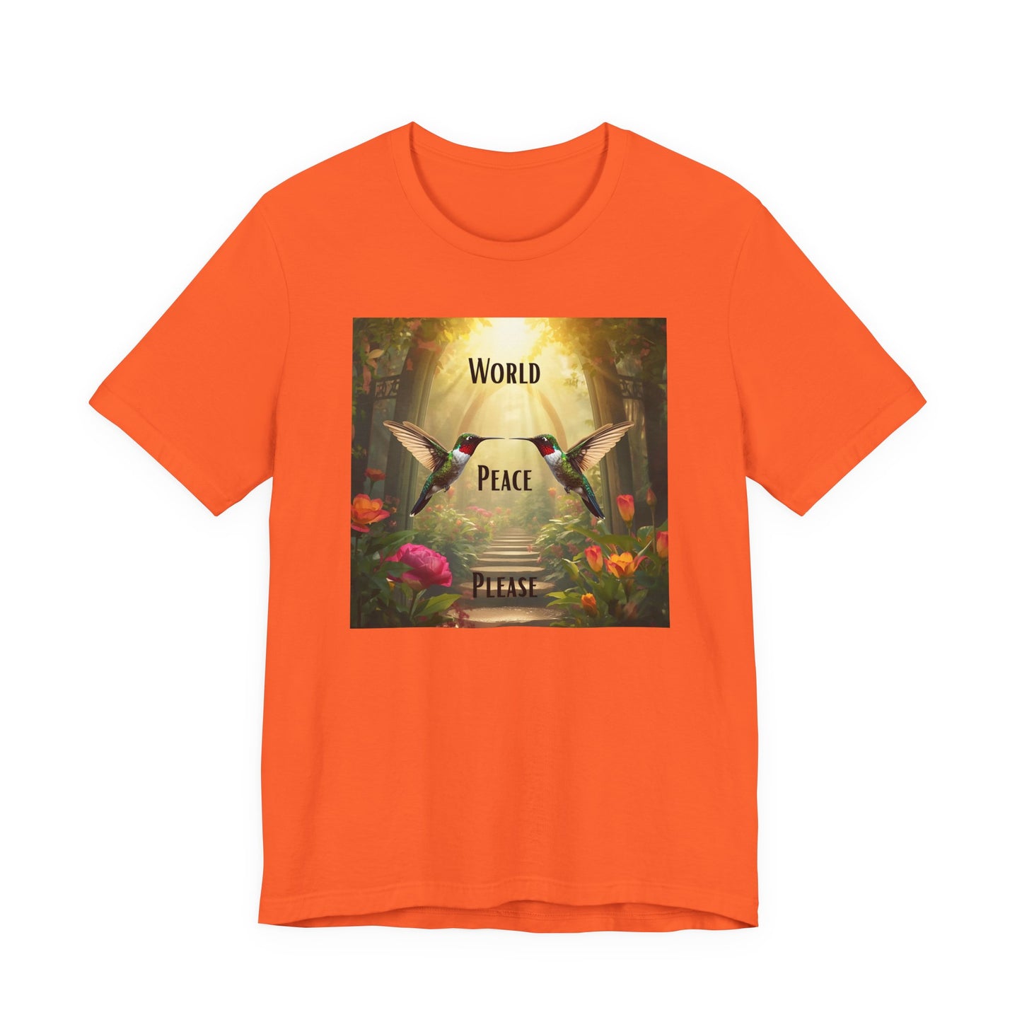 World Peace Hummingbird T-Shirt — Inspirational Nature Graphic Tee