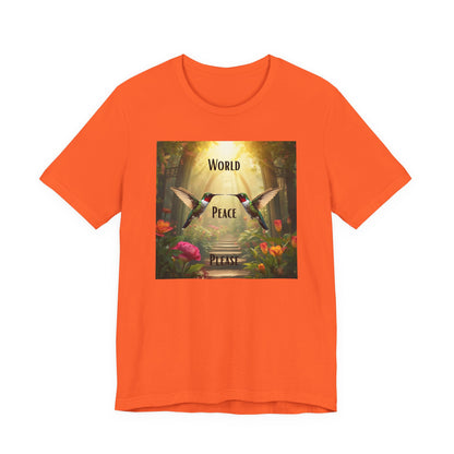 World Peace Hummingbird T-Shirt — Inspirational Nature Graphic Tee