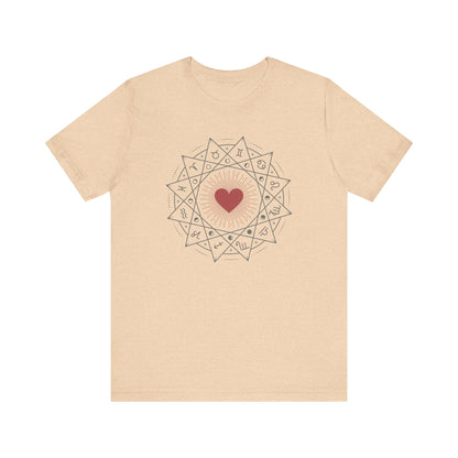 Heart Mandala Unisex Jersey Tee,