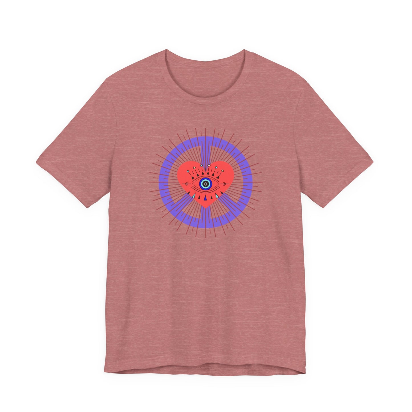 Heart Peace T-Shirt — Retro Love Eye Graphic Tee