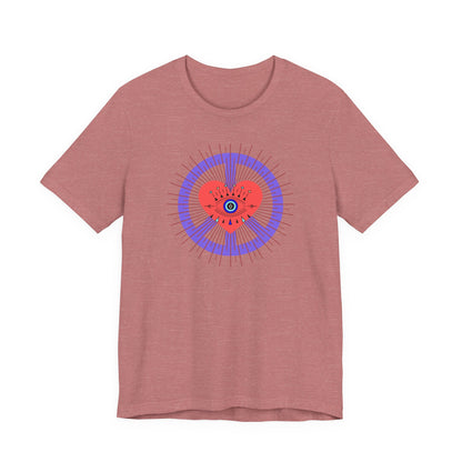 Heart Peace T-Shirt — Retro Love Eye Graphic Tee