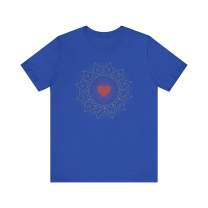 Heart Mandala Unisex Jersey Tee,