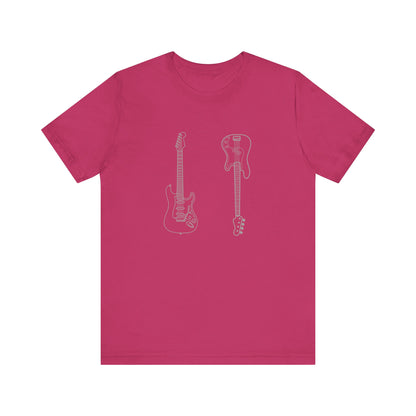 Guitar Lover's Unisex Tee, Music Gift, Rock Band Shirt, Festival Wear, Vintage Style Graphic Tee, Casual Concert Top