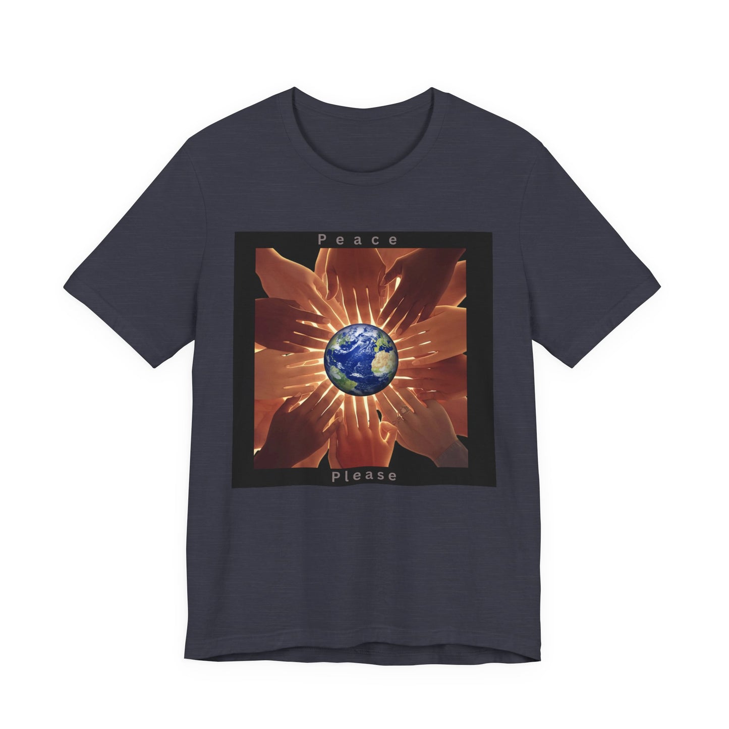 Peace Please T‑Shirt — Earth and Helping Hands Graphic Tee
