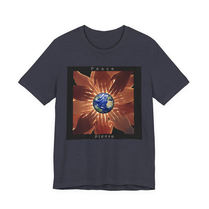 Peace Please T‑Shirt — Earth and Helping Hands Graphic Tee