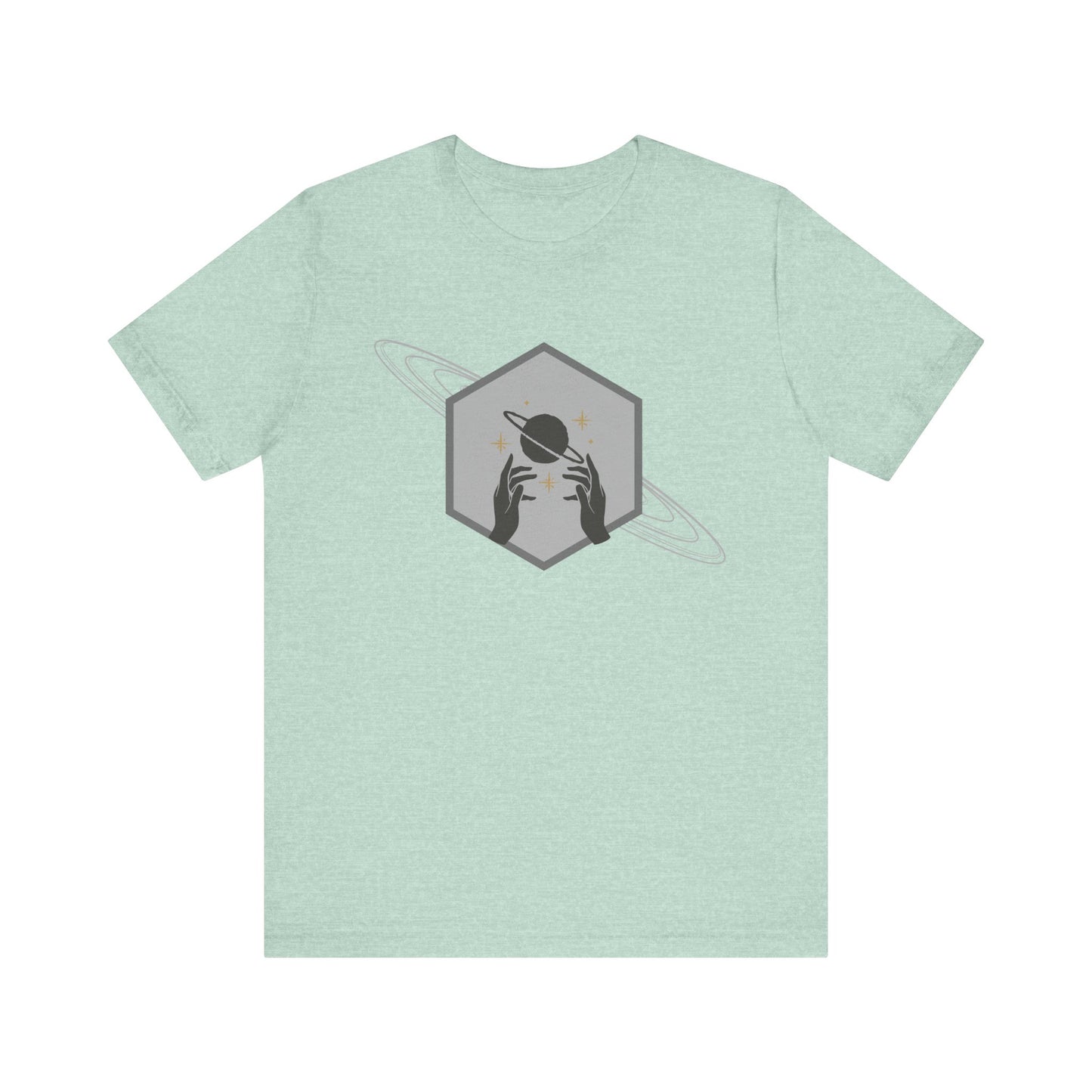 Saturn hexagram unisex tee shirt
