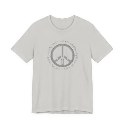 Peace Symbol T‑Shirt — Vintage Gray Peace Sign Graphic Tee